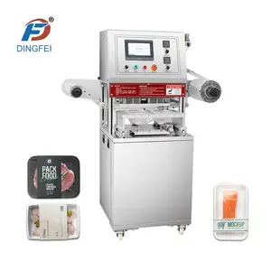Mesin penyegel multifungsi, mesin penyegel otomatis pneumatik multifungsi untuk makanan laut dapur daging Nitrogen Gas