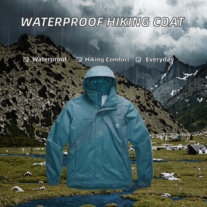 Veste de Pluie Décontractée Imperméable d'Hiver pour Hommes, Coupe-Vent Respirante pour Randonnée, Col Montant, Fermeture Éclair Frontale, Service OEM - Product Image 2