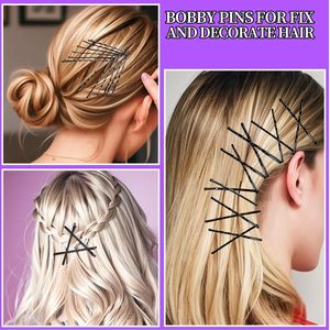 Venta al por Mayor de 50/100 Unidades por Caja, Pasadores de Pelo Negros en Forma de U de 5cm, 6cm, 7cm para Mujeres y Niñas - Product Image 4