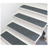 Marches d'escalier en polyester antidérapantes modernes pour la maison avec support auto-adhésif, épaisseur 3-5 mm