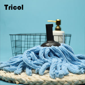 Cabezal de fregona de yate clásico de diseño clásico reemplazable con herramienta de limpieza de poste de aluminio de hilo blanco suave para uso marino - Product Image 1