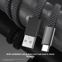 Cable USB-A a Tipo-C con Logotipo Personalizado, Trenzado de Nailon, Carga de Alta Eficiencia y Transferencia de Datos para Teléfonos Móviles