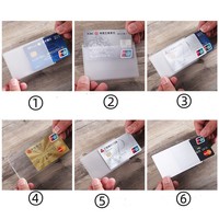 Pochettes en vinyle pour cartes de crédit en PVC, plastique souple personnalisé bon marché