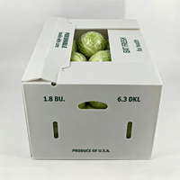 Caisse en plastique ventilée personnalisée, imprimée et étanche, en carton alvéolaire recyclable pour choux, riz et légumes frais