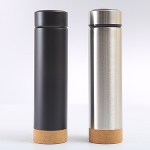 Stainless Steel Tumbler Straight Cup 304 Vacuum Insulated <b>Cork</b> Bottom Travel Water <b>Bottle</b> - Product Image 2