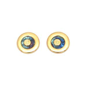 E295-E180-0423HC ต่างหูแฟชั่นเปลือกโลหะผสมสังกะสีชุบทองคลาสสิก - Product Image 2