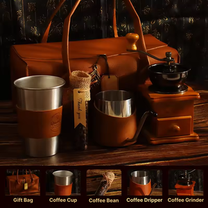 CARDSILK High-End Coffee Set <strong>Gift</strong> <strong>Basket</strong> for Corporate Events Business Conference <strong>Gifts</strong> Foreign <strong>Clients</strong>-Cork Stainless Steel - Product Image 2