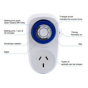 Timer Meccanico Analogico <span class=keywords><strong>Plug</strong></span>-<span class=keywords><strong>in</strong></span> 24 Ore per Impieghi Gravosi, Non Schermato, con Spina Elettrica 10A - Product Image 3