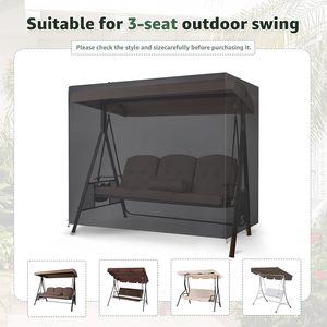 Commercio all'ingrosso Oxford esterno altalena sedia appesa guscio d'uovo copertura antipolvere Patio sedia a dondolo con supporto parapioggia - Product Image 3