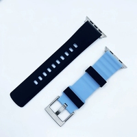 Kundenliebling Doppelwellen-Silikon-Sportarmband für Apple Watch Bänder für IWatch Se 11 10 9 8 7 6 Serie