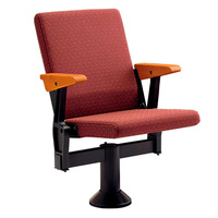 Chaises de théâtre, d'école et d'auditorium modernes, rembourrées en tissu, rétractables, fabriquées en Chine