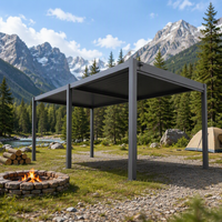 Toit ouvrant à panneau latéral de gazebo de stationnement solaire
