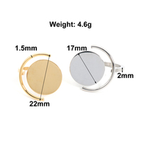 Bague en acier inoxydable 316l pour femme, bague globe circulaire, bijoux de mode, cadeau d'anniversaire, vente en gros