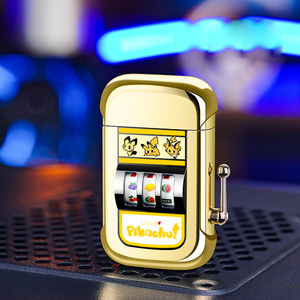 Eléctrico creativo a prueba de viento Plasma barbacoa vela Camping fuego encendedor al por mayor Lucky Jackpot sin llama doble arco encendedor de cigarrillos - Product Image 6