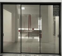 Grande porte et fenêtre coulissante en aluminium et PVC préfabriquée, de style européen, pare-balles, prix d'usine