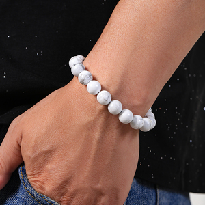 سوار رجالي أنيق مصنوع يدويًا من الحجر الطبيعي 10 في عين النمر الأسود أونيكس - Product Image 5