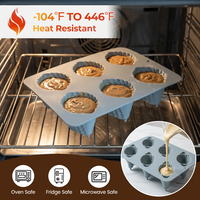 SILIKOLOVE Moule à gâteau en silicone alimentaire de qualité supérieure, antiadhésif, sans BPA, en forme de portefeuille à 6 cavités, pour mousse, certifié LFGB