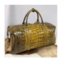 Nouveauté Sac de voyage de haute qualité en cuir véritable à imprimé alligator personnalisé avec fermeture à glissière grande capacité
