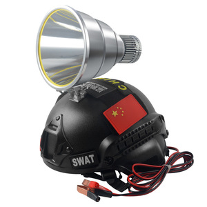 Linterna Frontal para Casco Swat, 3000mAh Recargable, LED de Alta Luminosidad, Giratoria, Alcance de 750-999M, Uso en Exteriores - Product Image 1