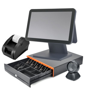 <span class=keywords><strong>Pos</strong></span> phần cứng màn hình cảm ứng kép tất cả trong một thiết bị đầu cuối <span class=keywords><strong>POS</strong></span> thanh toán tiền mặt đăng ký máy bán buôn - Product Image 1