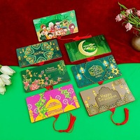 Großhandel benutzer definierte Eid Mubarak Geld Malaysia grüne Umschlag Eid Gruß Geschenk Geld Umschlag benutzer definierte Druck Logo