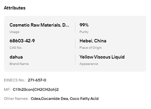 Cocamide DEA CDEA 99% Surfactant Thickener for Hair Care Chemicals - Product Image 6