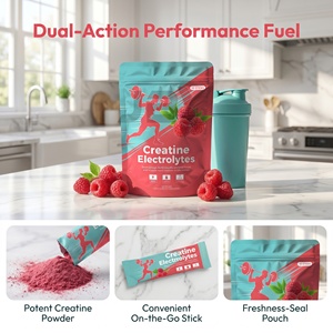 Poudre d'<span class=keywords><strong>électrolyte</strong></span>s naturels JBY OEM pour l'hydratation, sans sucre, avec potassium, sodium, magnésium et créatine, en sachets. - Product Image 1