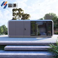 Cabines de jardin carrées modernes (Maisons conteneurs) – Conception écologique en acier et aluminium pour hôtels et locations de vacances – Garantie 5 ans
