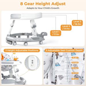 Marche-bébé multifonctionnel à pousser à la main avec fonction antidérapante et design pliable pour apprendre à marcher - Product Image 5