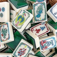 Jeu de Mahjong Américain Classique de Luxe Universel, 160 Tuiles en Acrylique, Portable, 1,26 Pouce, pour Clubs Sociaux, Soirées et Usage Familial