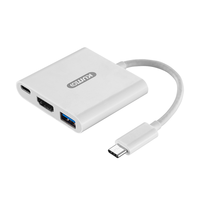 Kualitas tinggi dukungan 4K @ 30Hz Tipe C ke HDMI + USB Tipe a + PD 3 in 1 HUB untuk Laptop/komputer