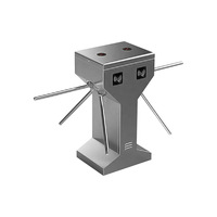 Tourniquet à double moteur pour chantier, barrière à battants, portail à induction par carte, résistant aux collisions, verrouillable, en acier inoxydable 304