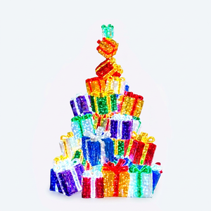 Christmas <b>Tree</b> Gift Box Motif <b>Light</b> <b>LED</b> Outdoor Decoration for Commercial Holiday Landscape - Product Image 1