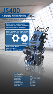 Nuovo JS400 fresatrice per calcestruzzo frese scarificatore pavimento 400mm 16in tamburo rasoio - Product Image 3
