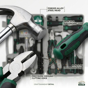 Home Essential Premium Home Tool Set 1/4 In Socket Drive Carbon Steel Hand Tools For Household Repair - Product Image 2