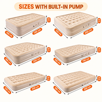 Lit d'air gonflable automatique avec pompe électrique intégrée, lumière nocturne, matelas en PVC floqué 25cm 40cm pour la maison et le camping
