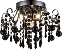Plafonnier moderne de luxe en laiton antique avec cristaux, détails en cristal facetté, hauteur réglable, pour salon central