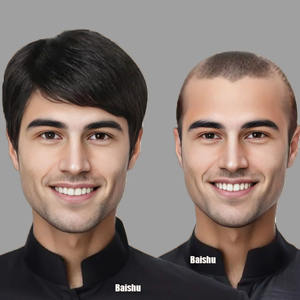 วิกผมหน้าม้าสั้นสำหรับผู้ชาย ทรงสวย นุ่มฟู ทำจากเส้นใยทนความร้อนคุณภาพดี มีสินค้าพร้อมส่ง ขายส่ง - Product Image 1