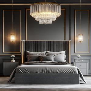 Juego de dormitorio de madera personalizado respetuoso con el medio ambiente moderno para uso en apartamentos y hoteles - Product Image 6