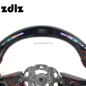 Volante <span class=keywords><strong>de</strong></span> fibra <span class=keywords><strong>de</strong></span> carbono en polvo rojo con pantalla LED personalizada para <span class=keywords><strong>Mini</strong></span> <span class=keywords><strong>Cooper</strong></span> Jcw F56 F55 F57 R56 R58 R57 R61 R59 - Product Image 4