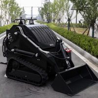 Mini-chargeuse compacte sur chenilles en caoutchouc, charge utile maximale de 400 kg, hauteur de levage de 1720 mm, pour entrepôt et jardin