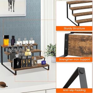 VONVIK Portaspezie Moderno in <span class=keywords><strong>Legno</strong></span> e Metallo a 4 Ripiani, Organizzatore Multifunzionale per Cucina e Dispensa - Product Image 5