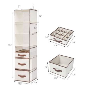 Estantes Colgantes Plegables Multiusos de Alta Calidad para Ropa y Zapatos, Organizador de Armario Colgante con Cajones - Product Image 2