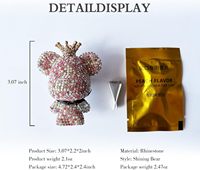 Diffuseur de parfum pour voiture en forme d'ours en cristal, désodorisant d'habitacle, décoration créative en diamant, accessoires d'aromathérapie