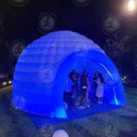 Dôme gonflable de haute qualité à prix avantageux avec lumières LED, tente de scène de pub de mariage en forme d'igloo blanc pour salon professionnel, fête