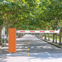 Barrera de Seguridad Vial con Poste Ajustable HCW, Control Remoto Sin Contacto, Acceso Automático al Estacionamiento, Motor de CC Sin Escobillas de 24 V