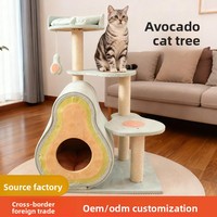 Arbre à chat en avocat avec poteaux en sisal et grotte, pour grossistes, OEM, logo personnalisé, marque privée, commande en gros, MOQ, destiné aux magasins d'animaux