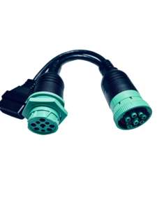 Linkyou J1939 Typ 2 Automotive PVC-Isolierter Kabelbaum Männlich Weiblich Gewinde Kupferleiter 12V Kompatibel OBD2 300mm - Product Image 1