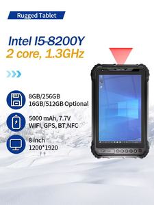 Tablet robusto Windows <span class=keywords><strong>da</strong></span> otto pollici con Intel i5-8200Y, IP65, tablet PC industriale, 4G LTE, NFC, lettore di codici a barre, OEM, ODM - Product Image 3