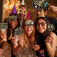 Lunettes de fête décoratives pour le Nouvel An 2026, style tendance, rose, avec diamants scintillants, lunettes de soleil pour fête